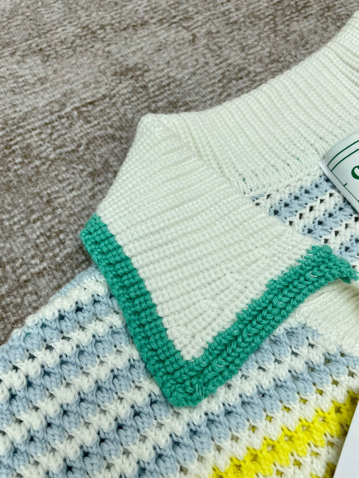 Pastel Striped Knit Shirt - Men's