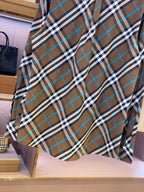 Beige Cotton Tartan Long-Sleeve - Men's