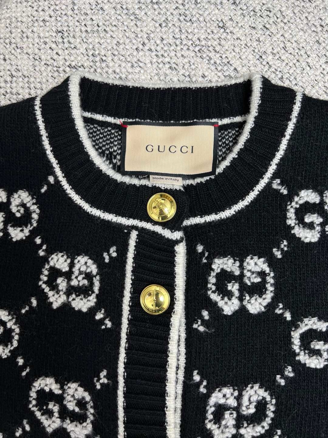 Black Jacquard Monogram Cardigan - Men's