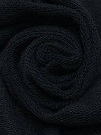 Black Cotton Tonal Print Crewneck - Men's