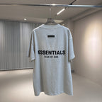 Grey Cotton Text Logo Short-Sleeve - Men's