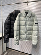 Black and Grey Puffer Jacket - Men's