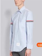 Blue Cotton Oxford Long-Sleeve - Men's