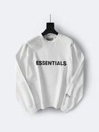 Essentials White Logo Sweatshirt - Men's