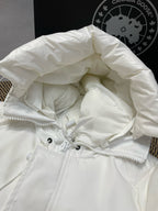 Black and White Puffer Jacket - Men's