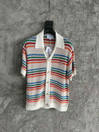 Multicolour Striped Knit Shirt - Men's