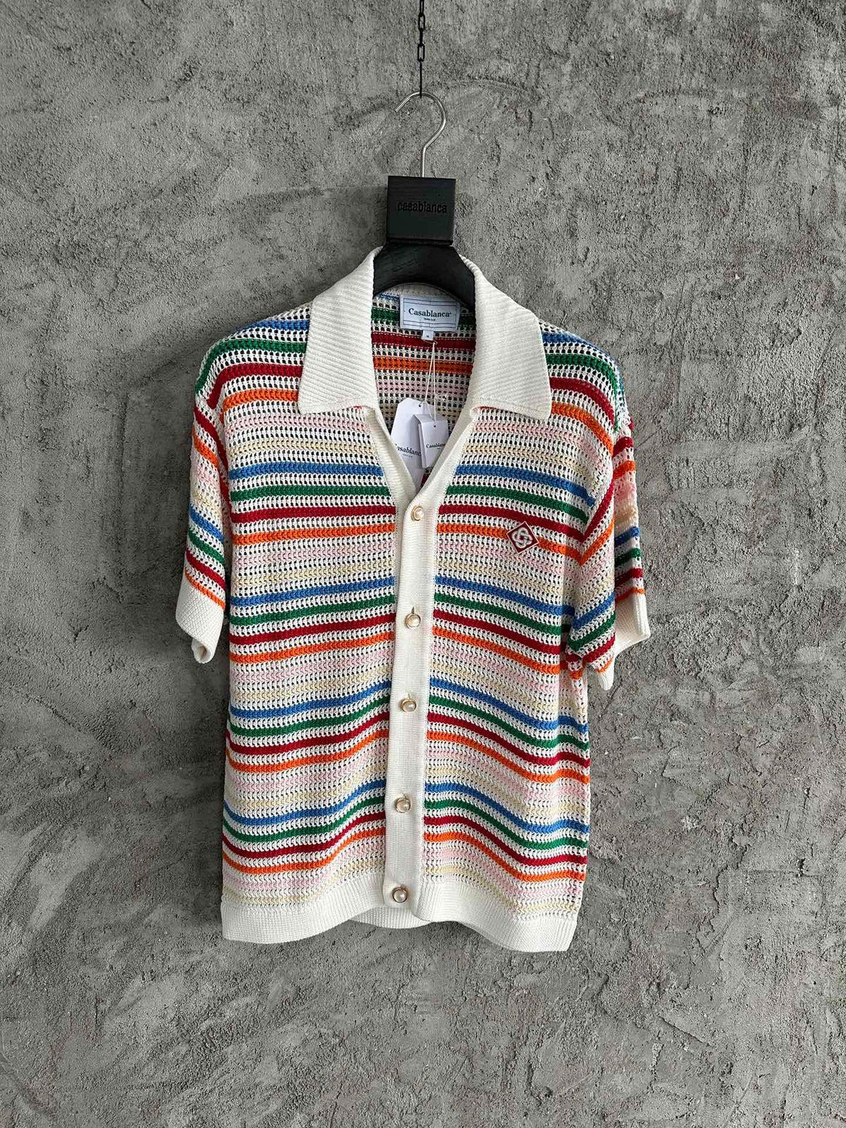 Multicolour Striped Knit Shirt - Men's