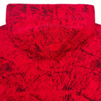 Red Cotton Web Print Pullover - Men's