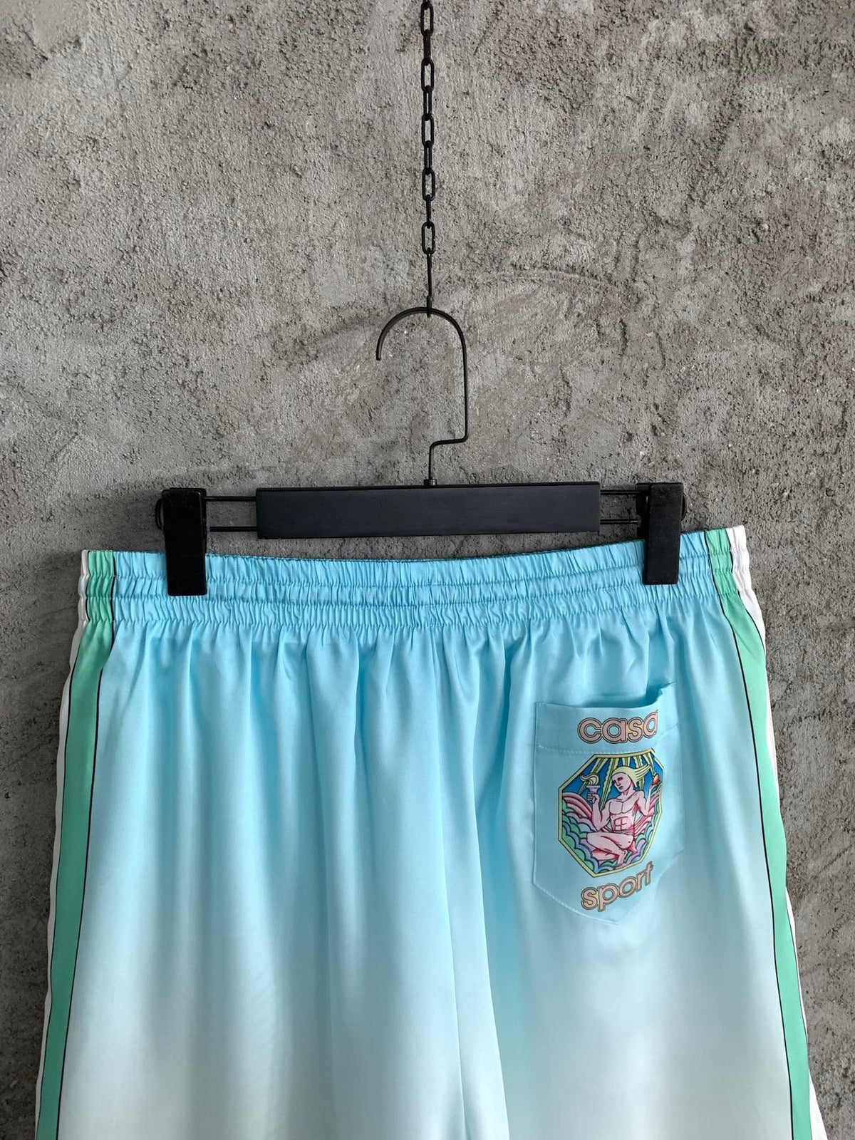 Green Silk Crest Drawstring - Men's