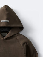 Brown Cotton Logo Pullover - Men's