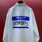 Navy Cotton Plain Long-Sleeve - Men's