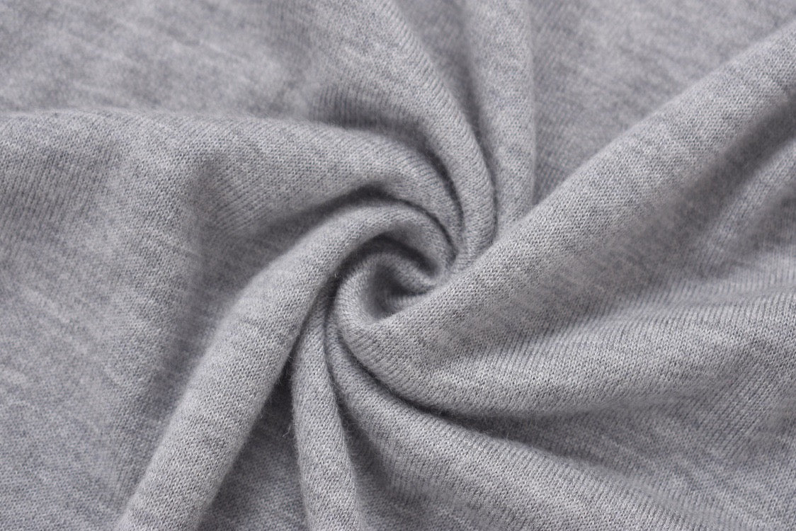 Grey Wool Four-Bar Crewneck - Men's