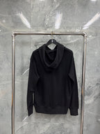 Black Cotton Heart Logo Pullover - Men's