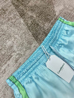 Blue Gradient Silk Shorts - Men's