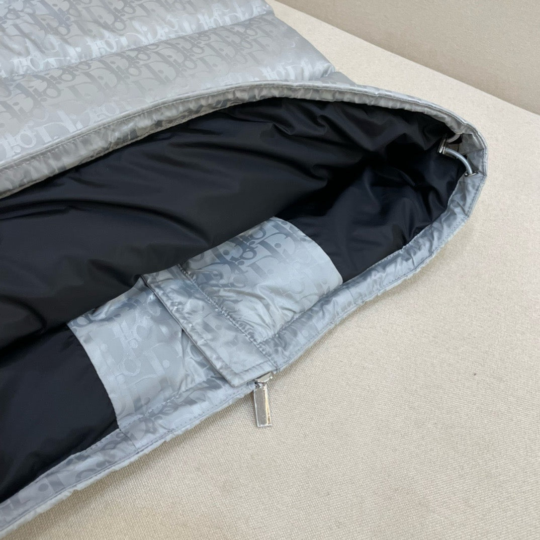 Blue Nylon Quilted Gilet - Men's