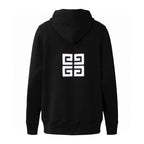 Black Cotton Text Logo Pullover - Men's