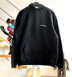 Black Cotton Logo Half-Zip - Men's
