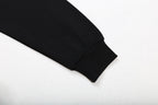 Black Cotton Logo Pullover - Men's