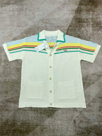 Pastel Striped Knit Shirt - Men's