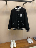 Black Wool Letter Varsity - Men's