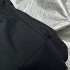 Black Cotton Logo Print Pullover - Men's