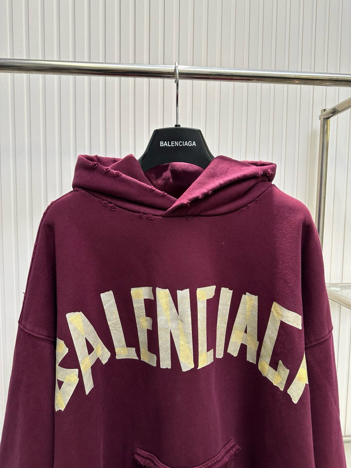 Navy Cotton Bold Text Pullover - Men's