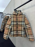 Vintage Check Hooded Jacket - Men's