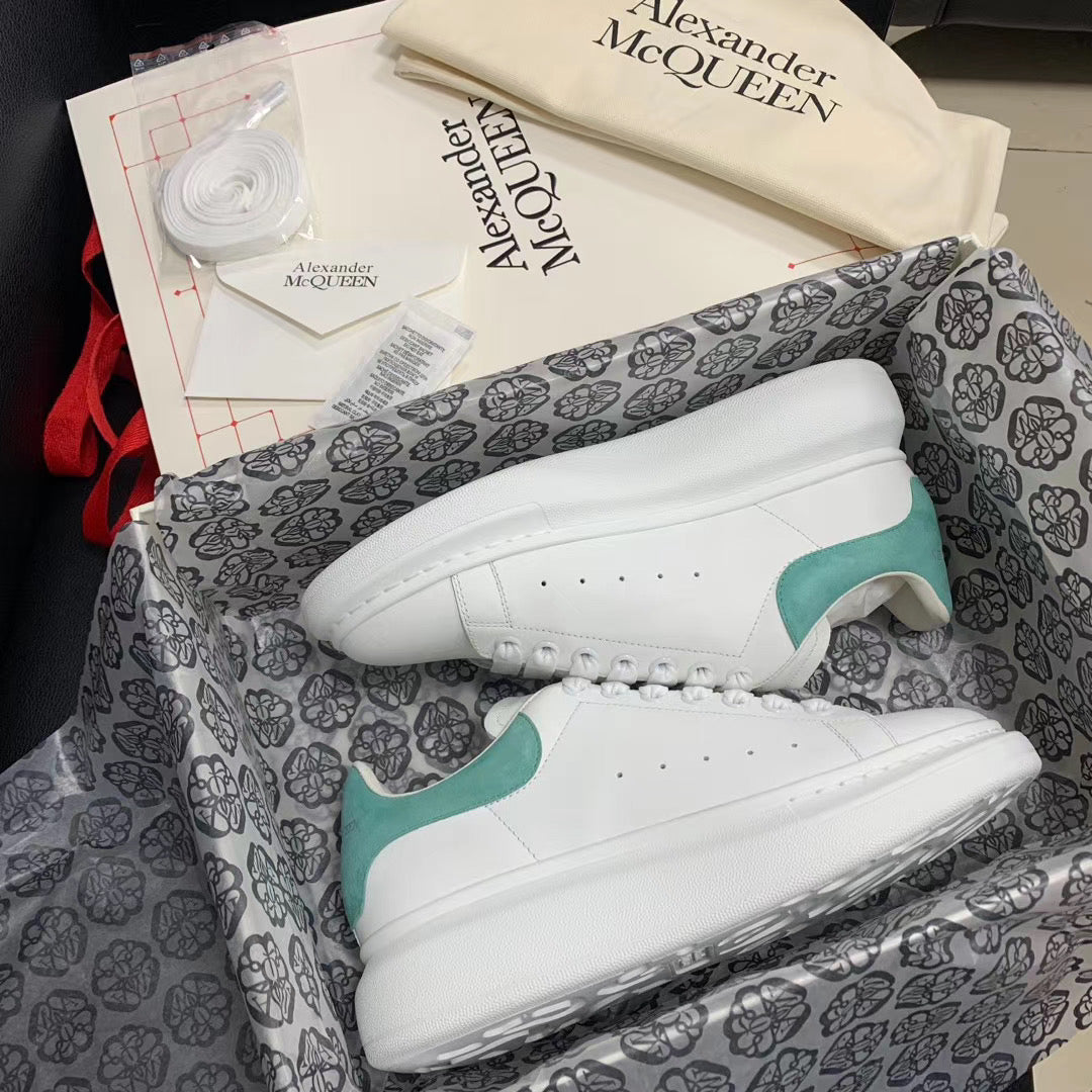 Oversized Mint Suede Tab Sneakers