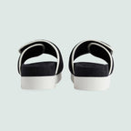 men's slide sandal – this slide sandal features a Demetra Trefoil patch – LUX VERSE Luxury Designer Fashion Outlet