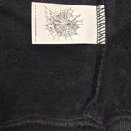 Black Cotton Print Pullover - Men's