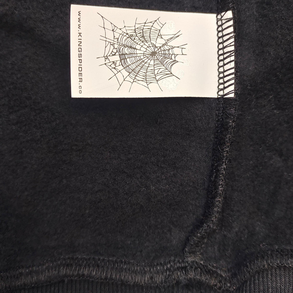 Black Cotton Print Pullover - Men's