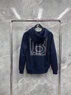 Black Cotton Plain Zip-Through - Men's