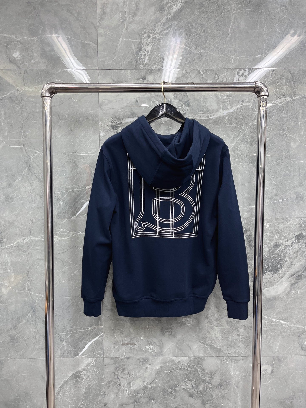 Black Cotton Plain Zip-Through - Men's