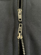 Black Cotton Graphic Zip-Through - Men's