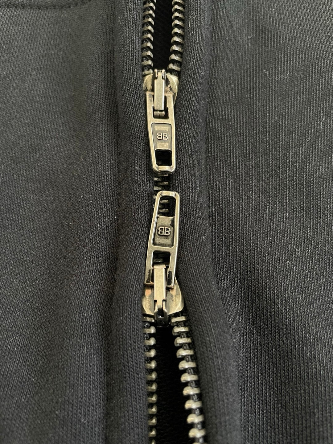Black Cotton Graphic Zip-Through - Men's