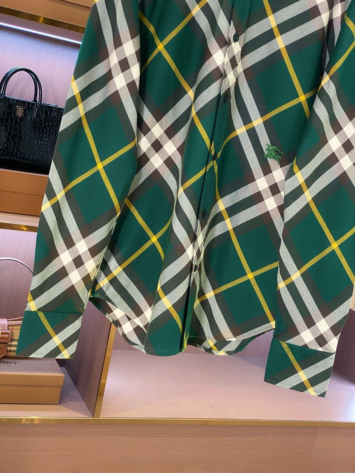 Green Flannel Check Long-Sleeve - Men's
