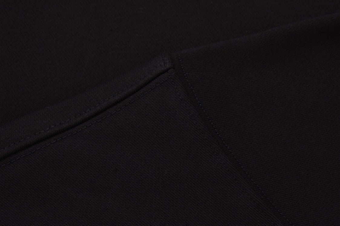 Black Cotton Triangle Logo Long-Sleeve - Men's