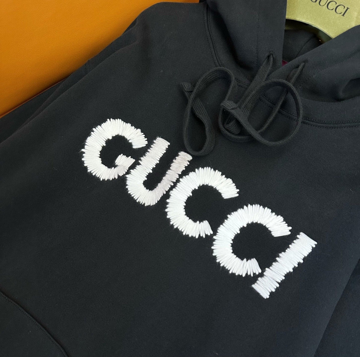 Black Cotton Bold Text Pullover - Men's