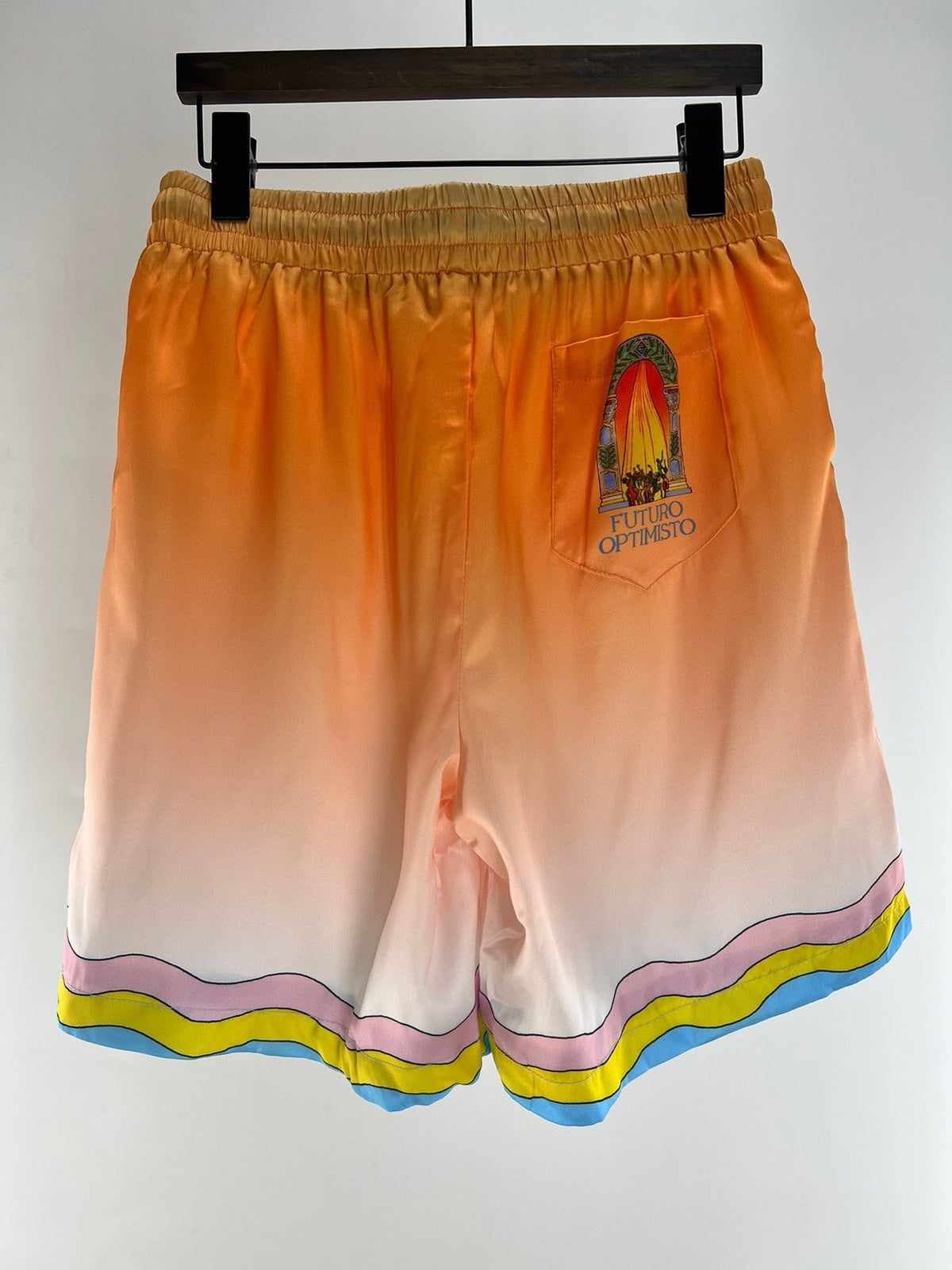 Sunset Gradient Silk Shorts - Men's