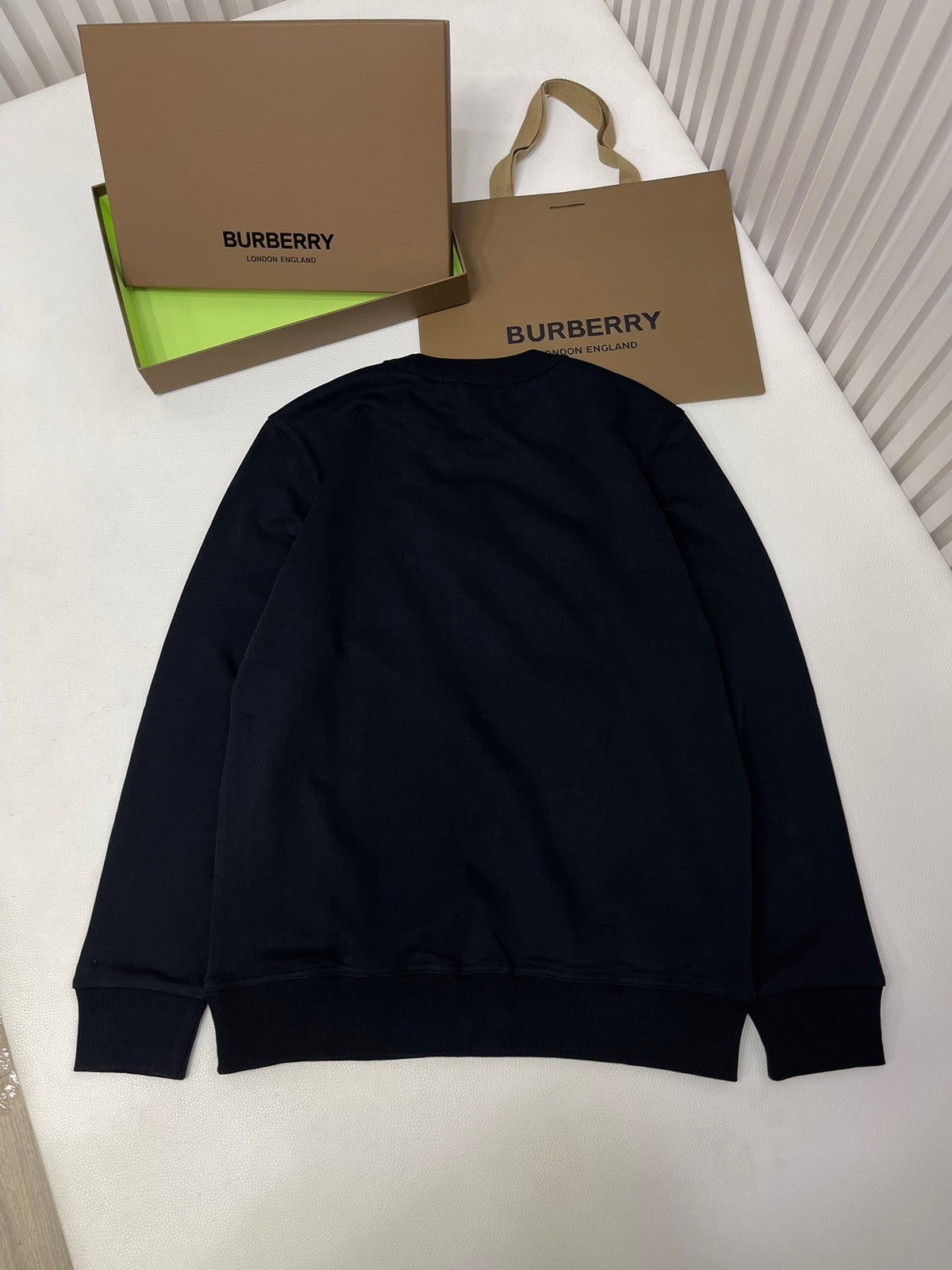 Black Cotton Tonal Emblem Crewneck - Men's