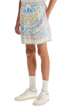 Ornate Print Silk Shorts - Men's