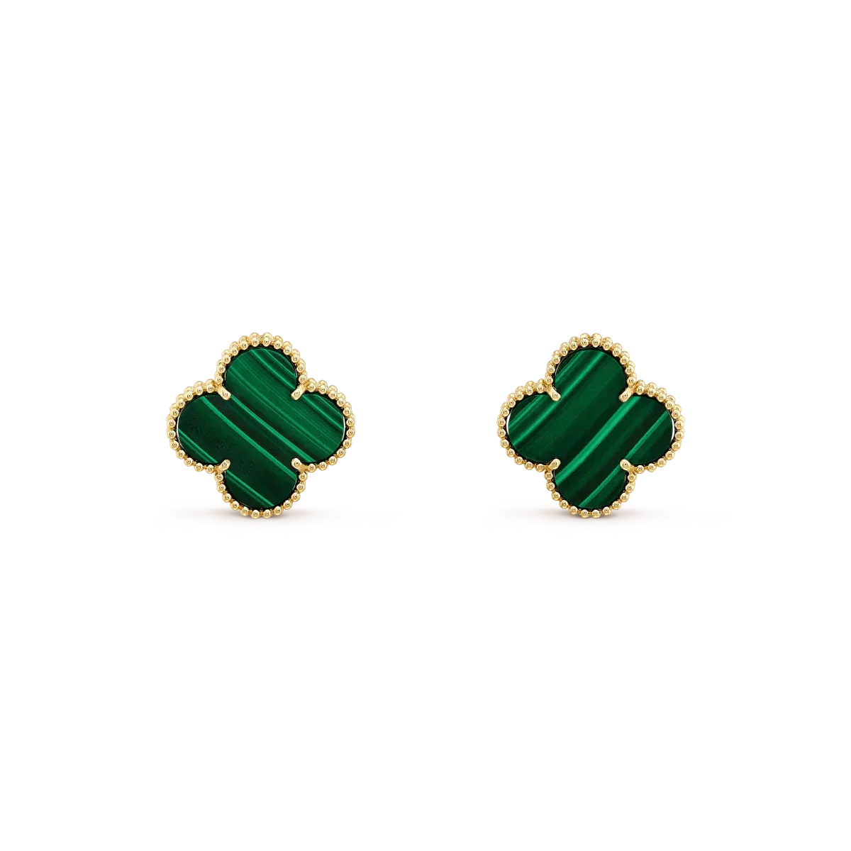 Alhambra Set – these four-leaf clover-inspired lucky icons are outlined with gold beading – LUX VERSE Luxury Designer Fashion Outlet