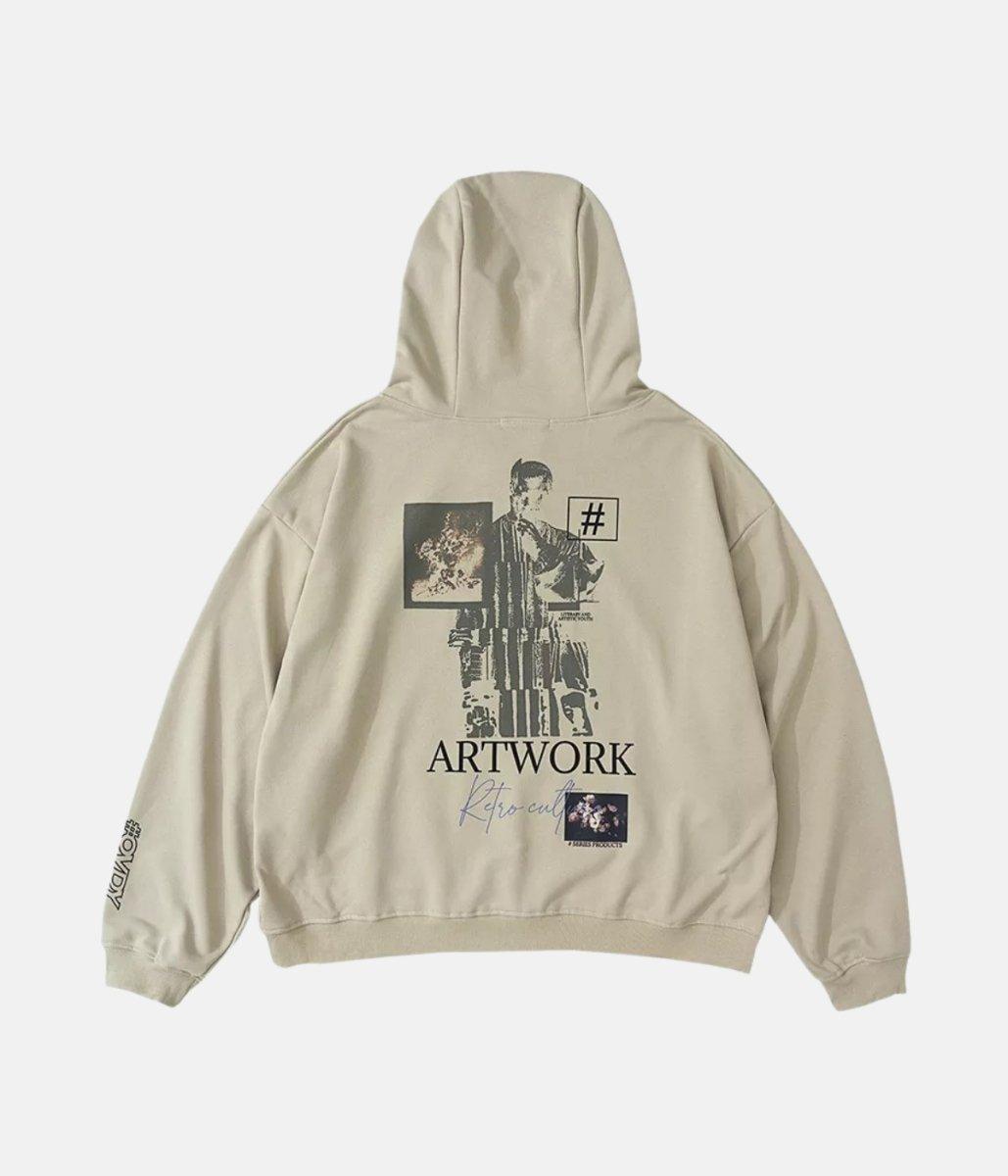 Artwork Hoodie – material: Premium Cotton & Polyester Design: High Quality Print Fit type – LUX VERSE Luxury Designer Fashion Outlet