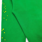 Green Cotton Web Print Pullover - Men's