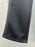 Black Cotton Elasticated Straight - Men's