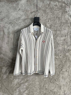 Pinstripe Silk Shirt - Men's