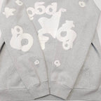 Grey Cotton Star Print Pullover - Men's