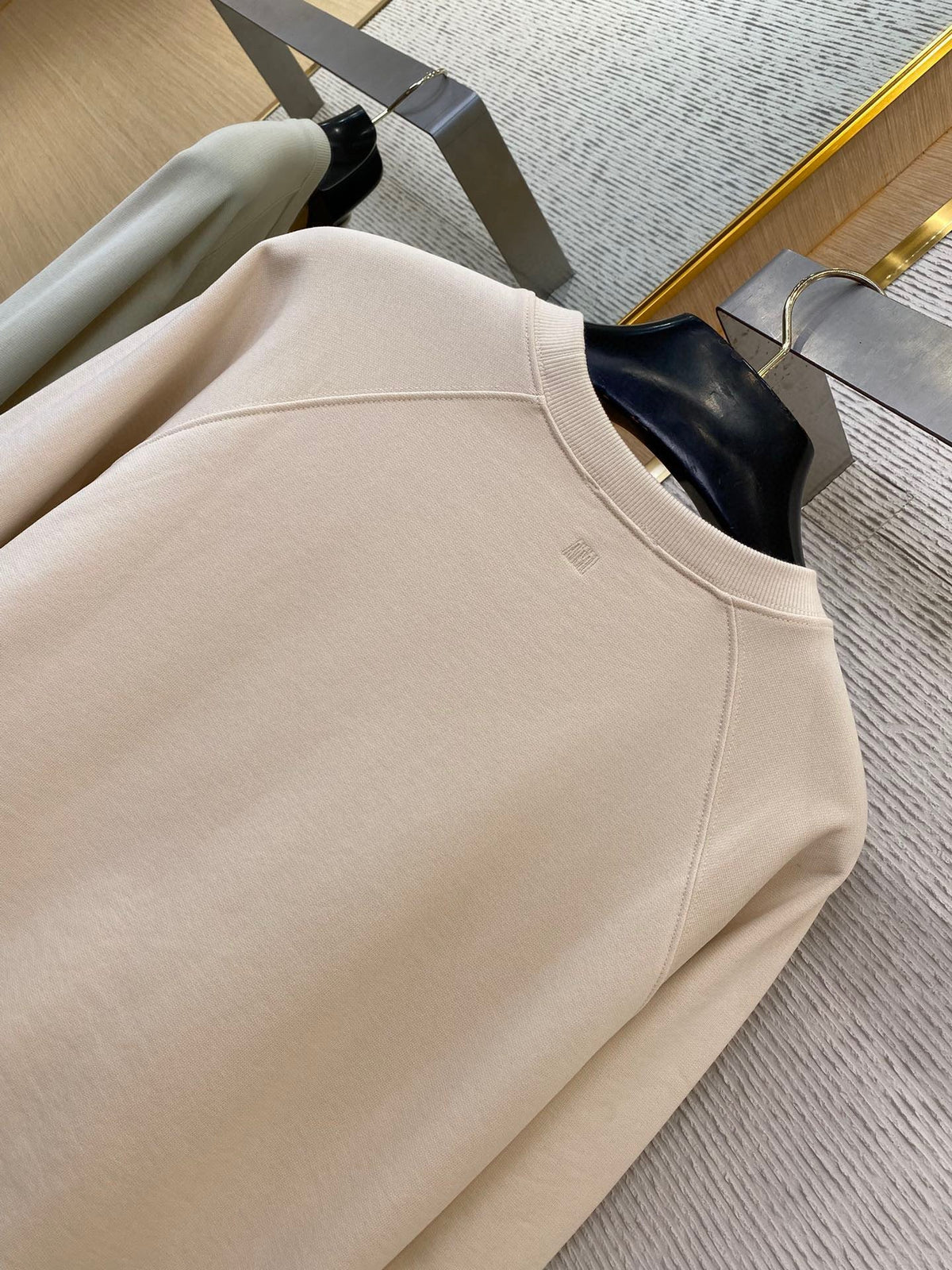 Cream Cotton Heart Logo Crewneck - Men's