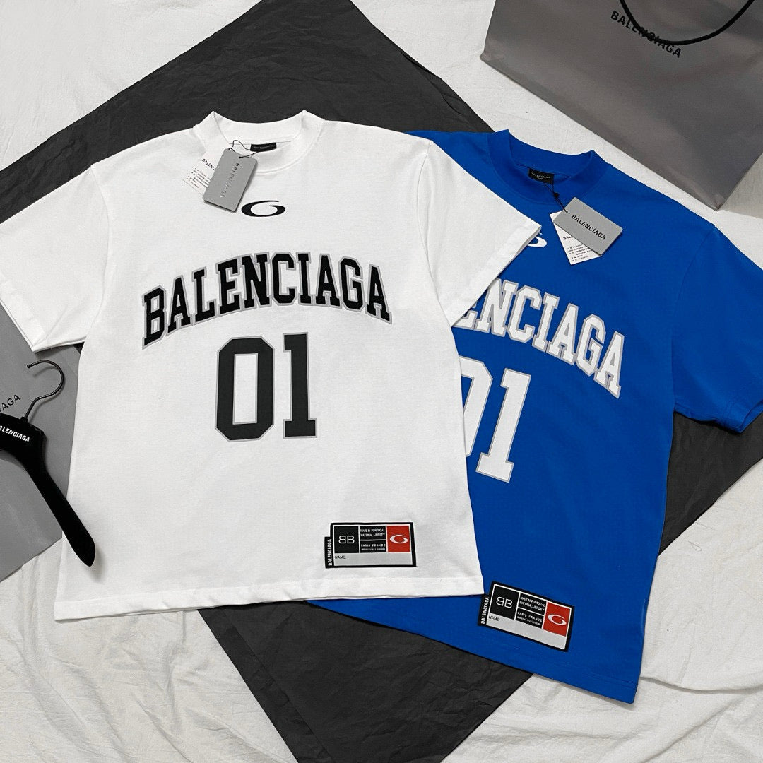Black Jersey Numeral Short-Sleeve - Men's
