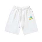 Black Cotton Fruit Motif Drawstring - Men's
